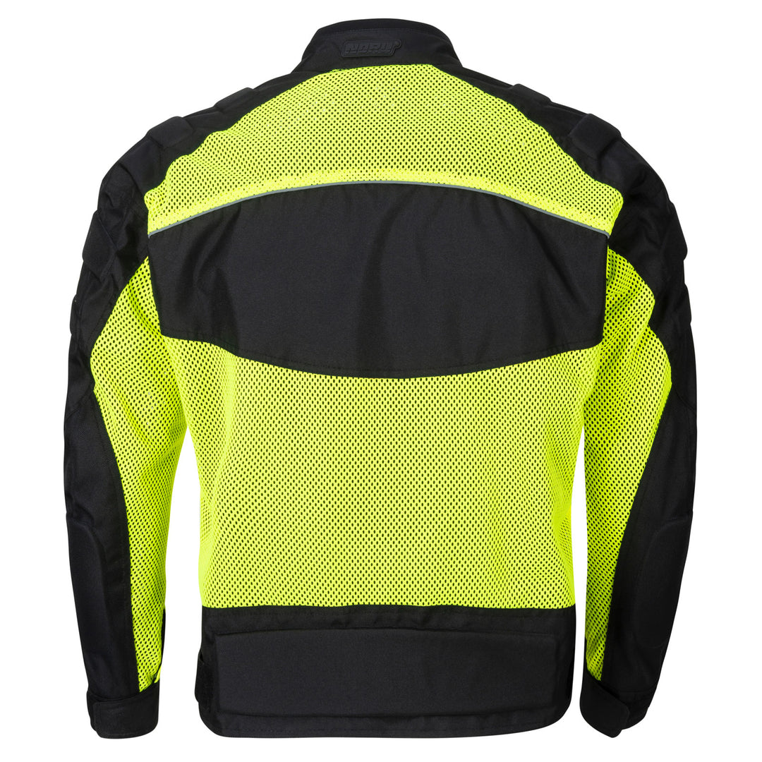 Noru Kaze Mesh Jacket Hi-Viz/Black - Rear View