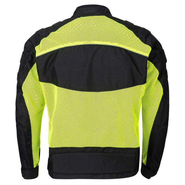 Noru Kaze Mesh Jacket Hi-Viz/Black - Rear View