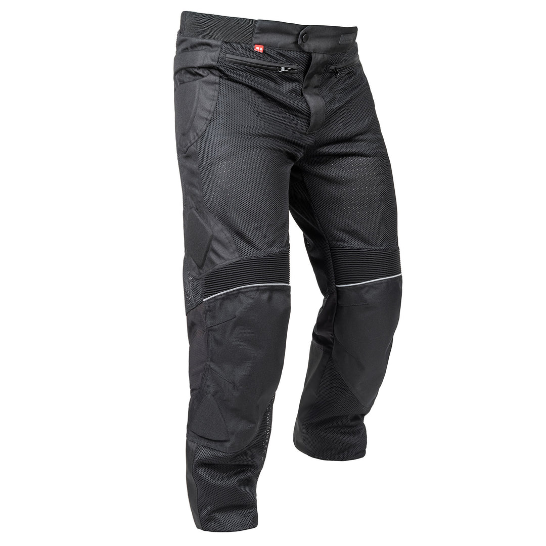 Noru Kiryu Morotcycle Street Mesh Pant Black - Front View