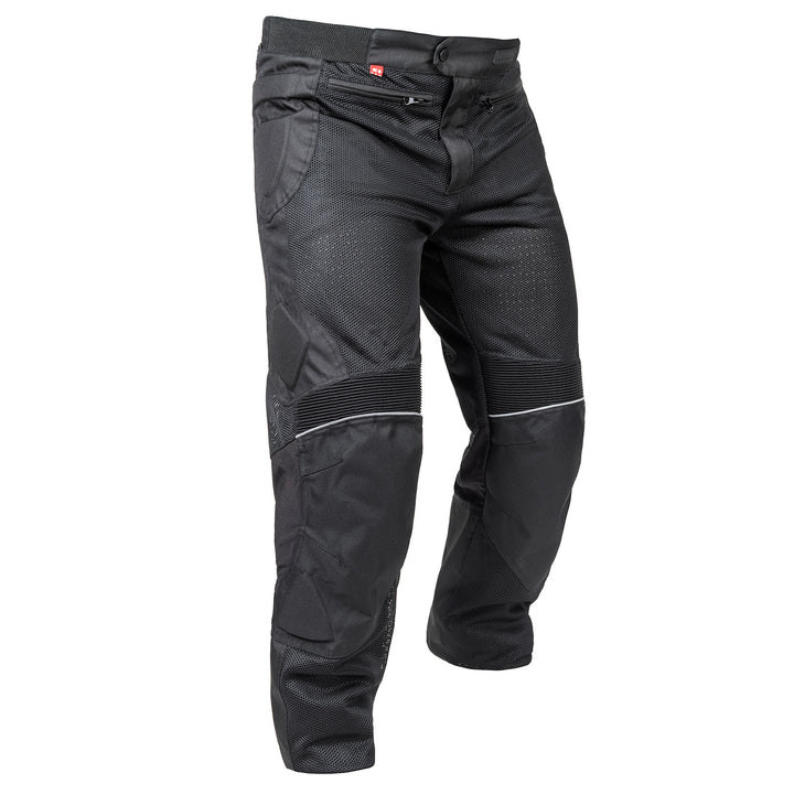 Noru Kiryu Morotcycle Street Mesh Pant Black - Front View