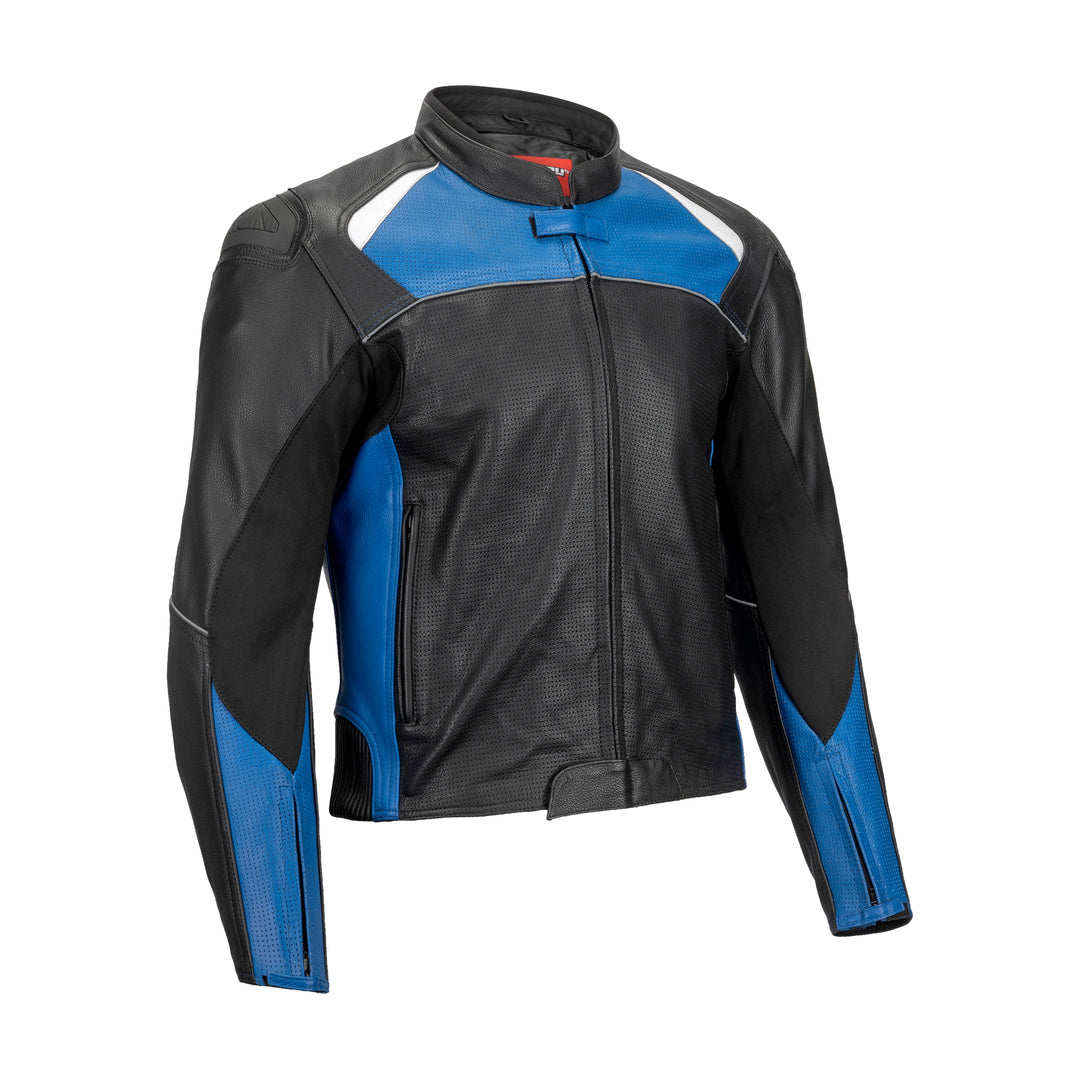 Noru Maruchi Jacket Black/Blue - Front Side View