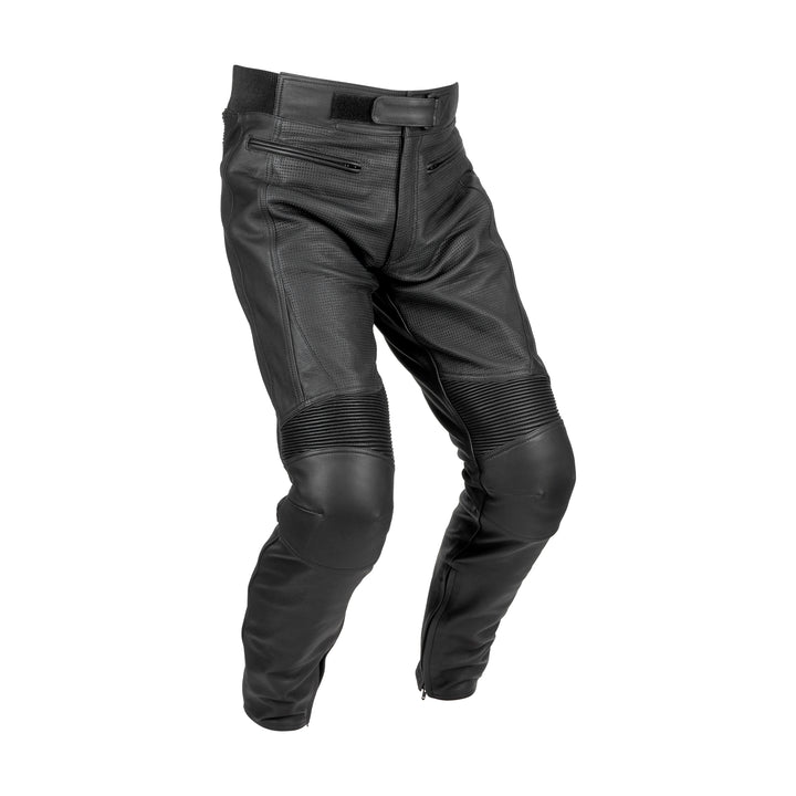 Noru Kuro Leather Pant Black - Front Side View