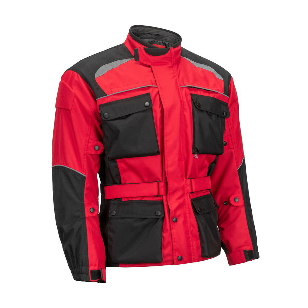 Noru Bosui Jacket Red/Black - Front Side View