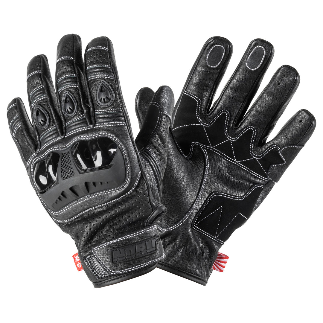 Noru Furo Glove Black - Back of Hand and Palm Views of Pair