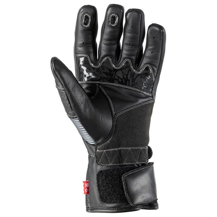 Noru Sokudo Motorcycle Street Glove Black - Palm View