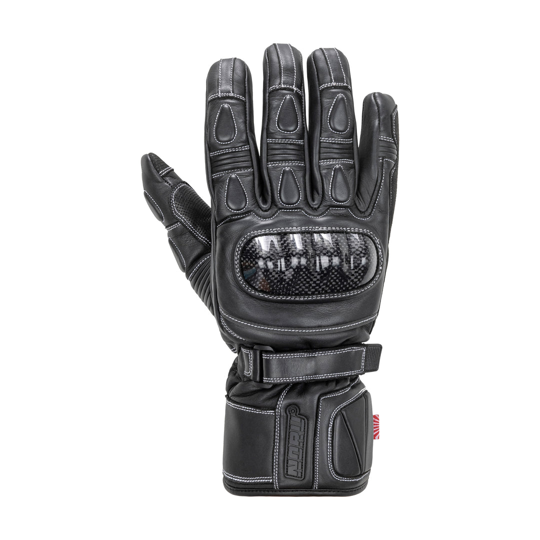 Noru Kabon WP Glove Black - Back of Hand View