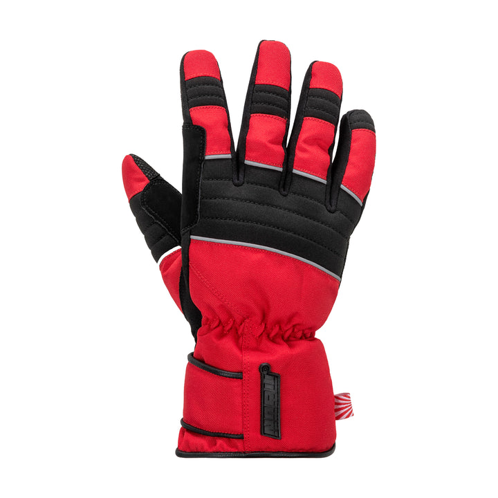 Noru Kiji WP Glove Red/Black - Back of Hand View