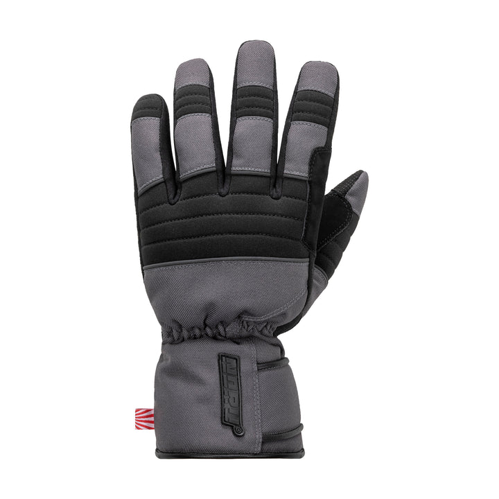 Noru Kiji WP Glove Gray/Black - Back of Hand View