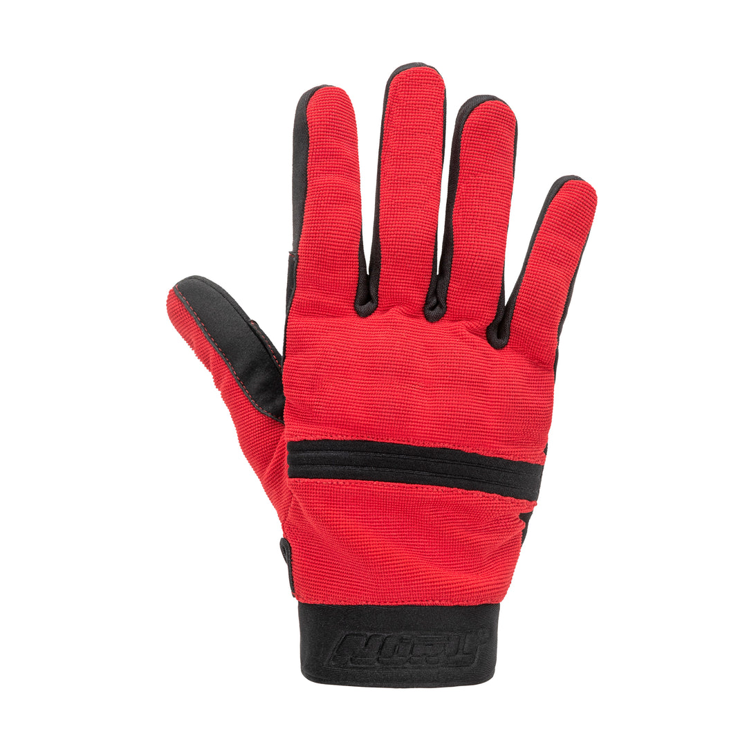 Noru Pawa Youth Glove Red - Back of Hand View