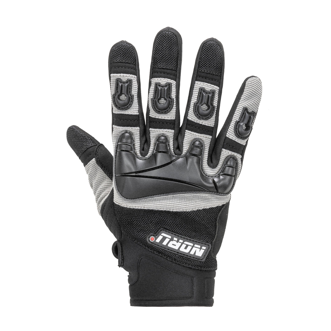 Noru Paruso Glove Gray/Black - Back of Hand View