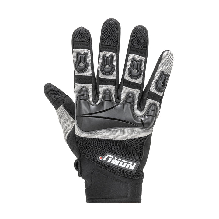 Noru Paruso Glove Gray/Black - Back of Hand View
