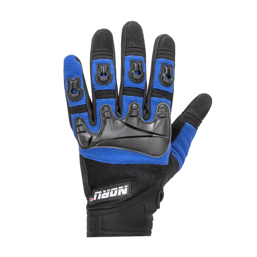 Noru Paruso Glove Cyan/Black - Back of Hand View