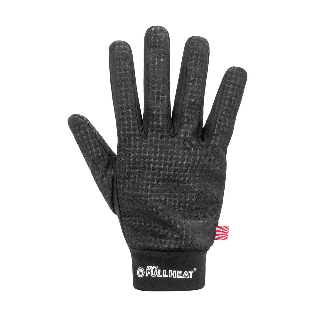 Noru Full Heat Glove Liner Black - Back of Hand View