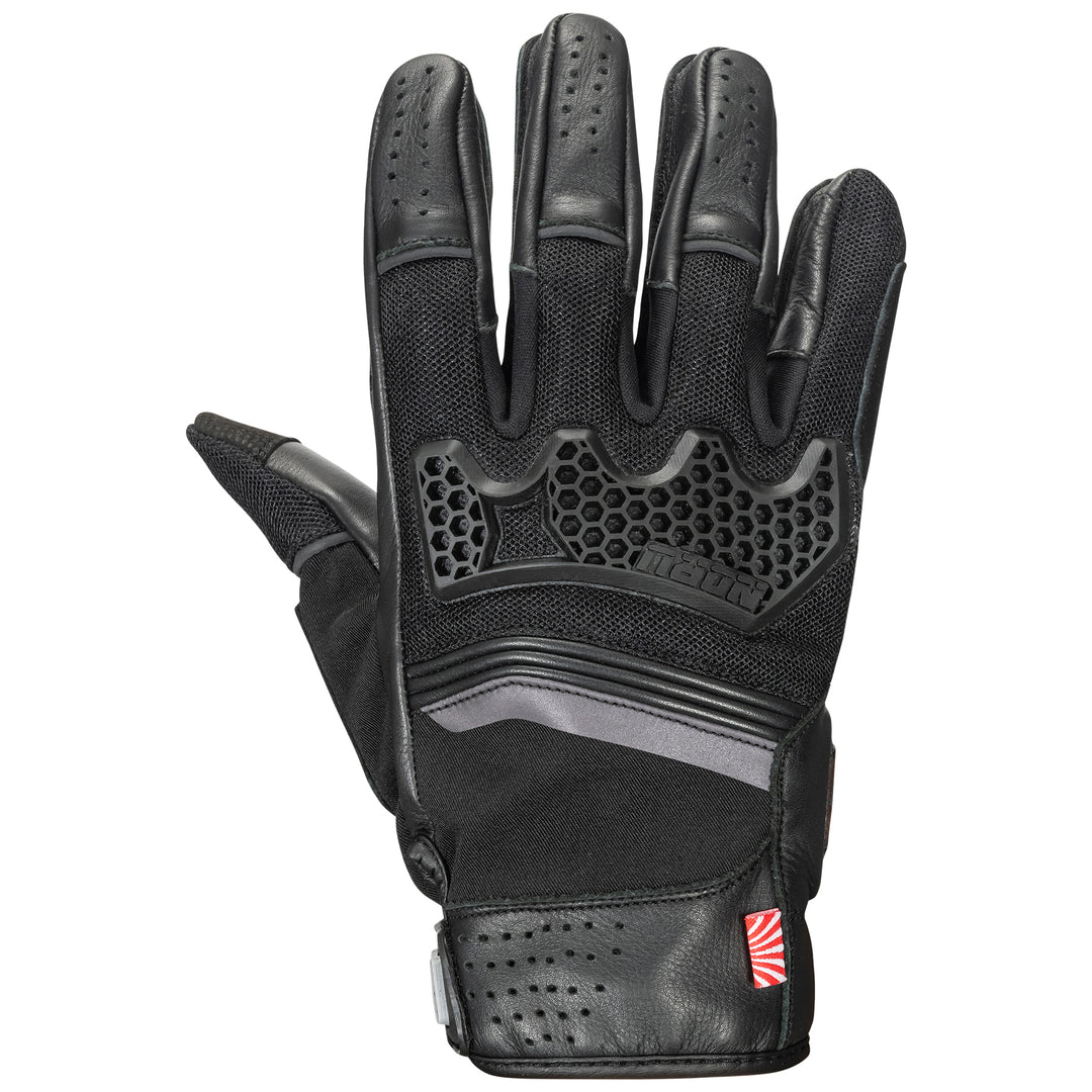 Noru Ganjo Adventure Glove Black - Back of Hand View