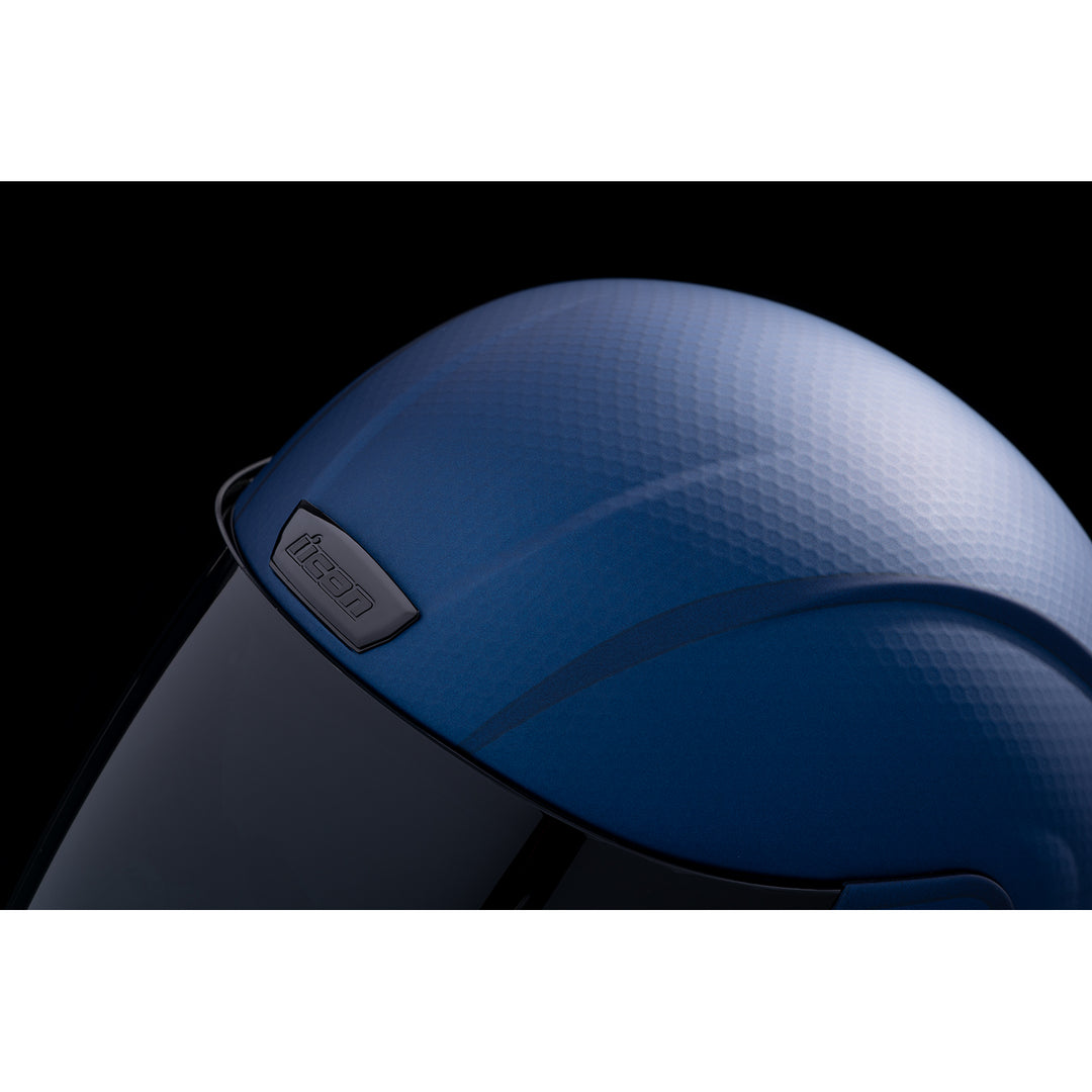 ICON Airform™ Counterstrike MIPS® Helmet Blue - Close-Up of Top Vent
