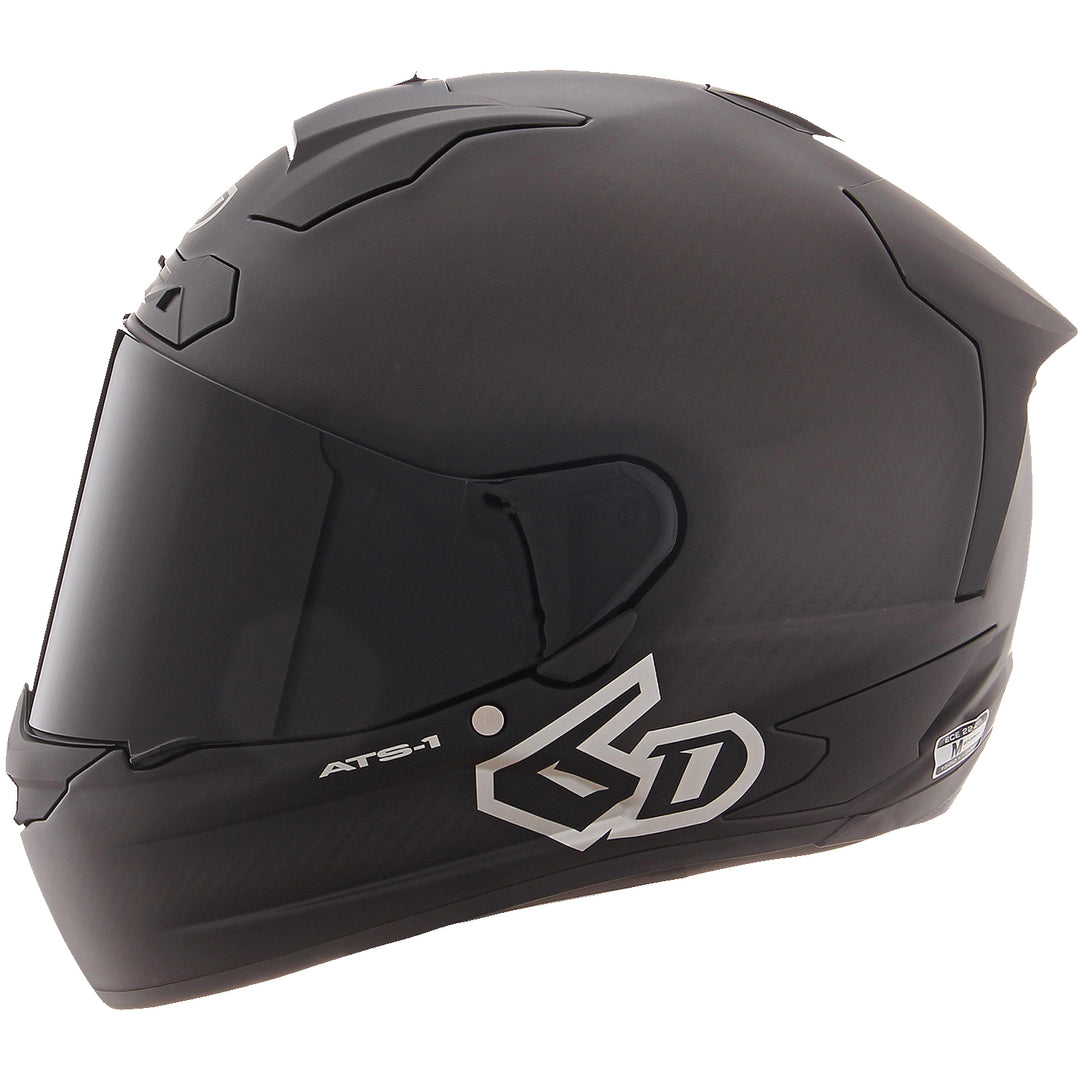 6D Helmets ATS-1R Solid Helmet Matte Black - Left Side View