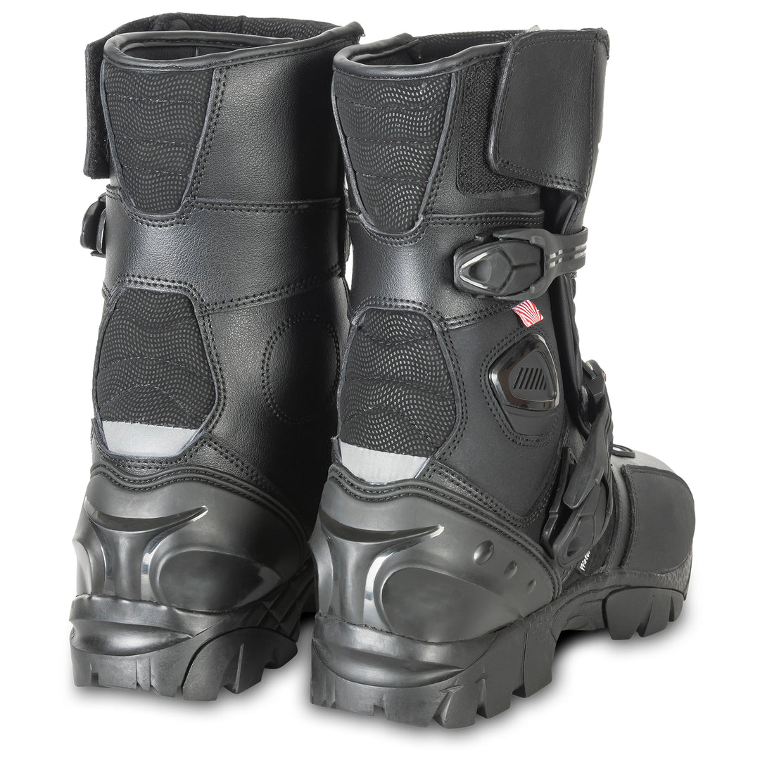 Noru Chikei WP Adventure Boot Black - Rear Side View of Pair