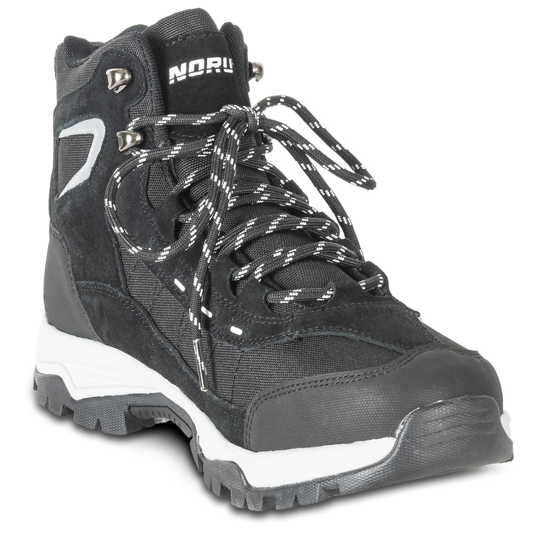 Noru Haika Short-Style Lace-Up Boot Black - Front Side View
