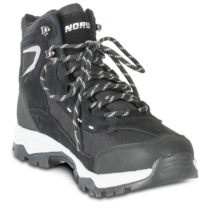 Noru Haika Short-Style Lace-Up Boot Black - Front Side View