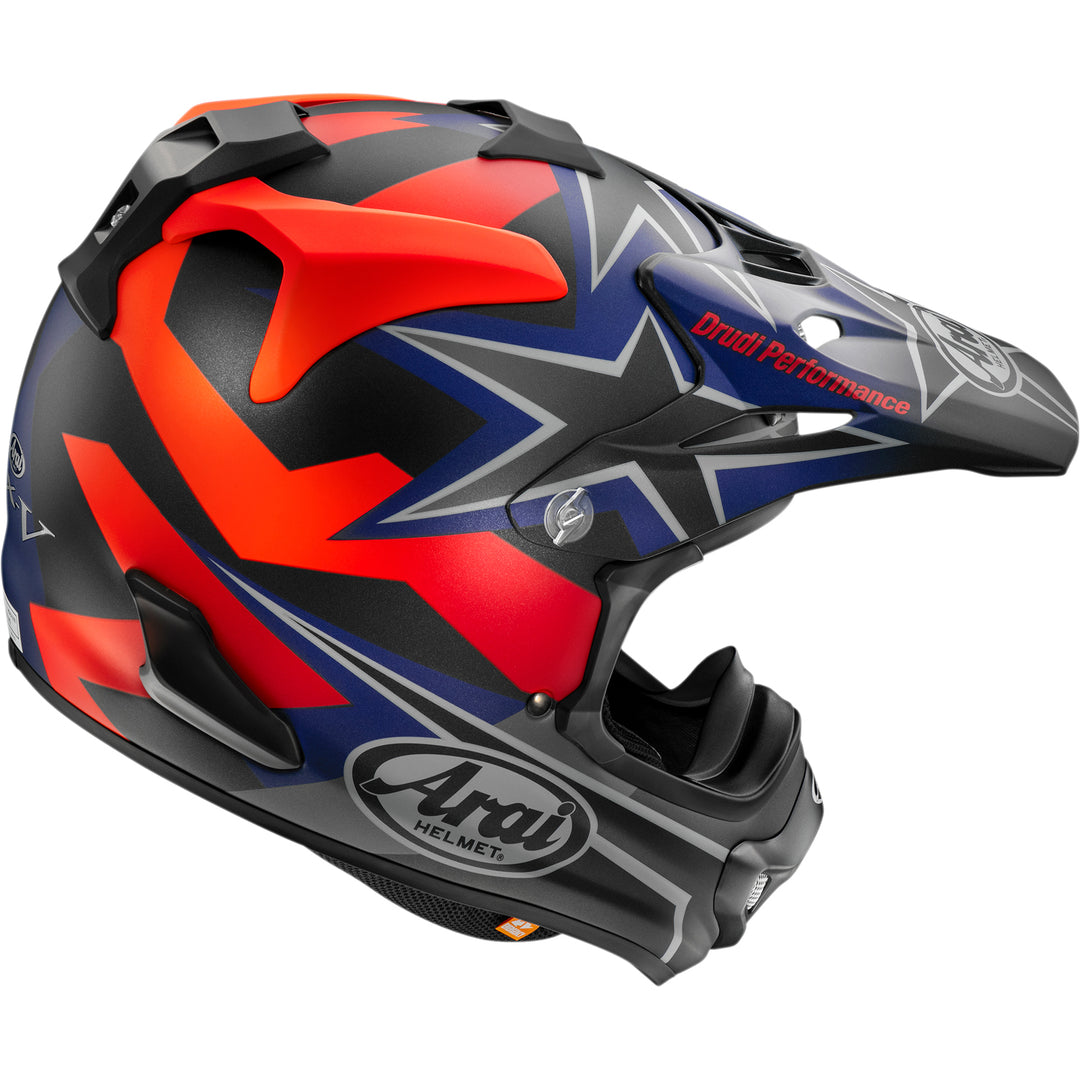 Arai VX-Pro4 Stars & Stripes Helmet Black Frost - Rear Side View