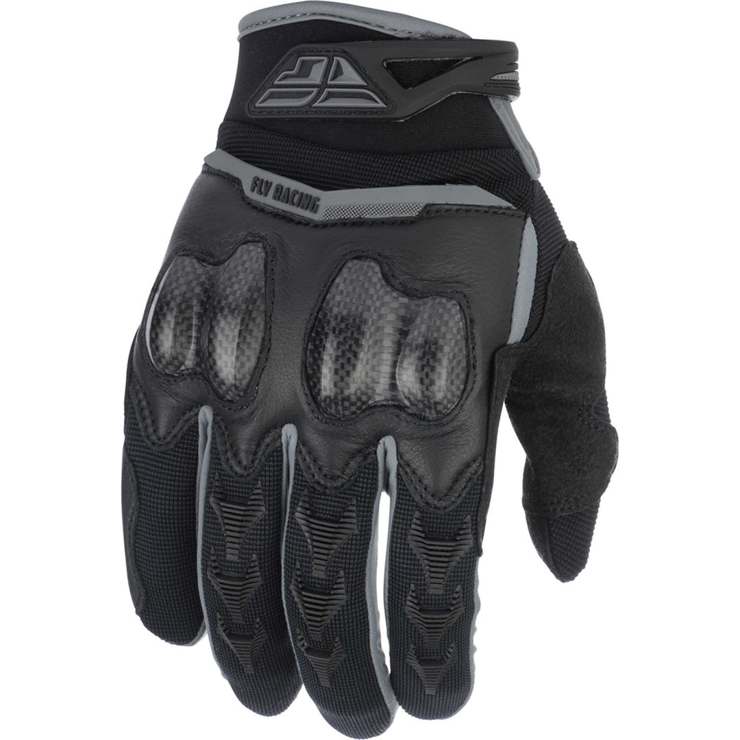 Fly Racing Patrol XC Gloves Black - Back of Hand View