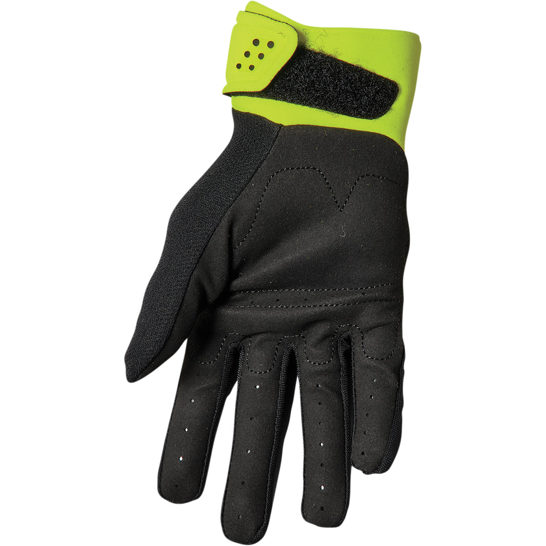 THOR Youth Spectrum Gloves Black/Acid - Palm View