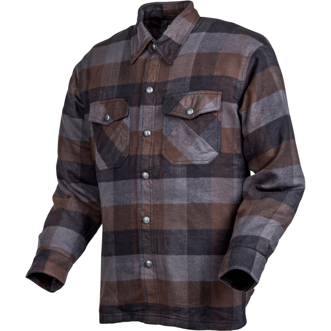 SCORPION EXO Covert Moto Flannel Black/Brown/Grey - Front View