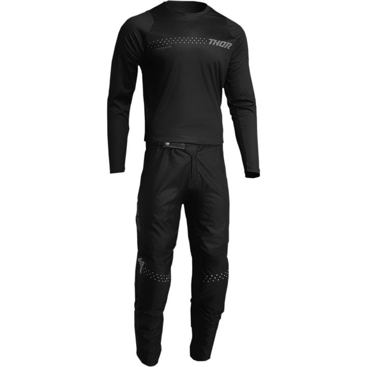THOR Sector Minimal Pants Black - Front View with Jersey