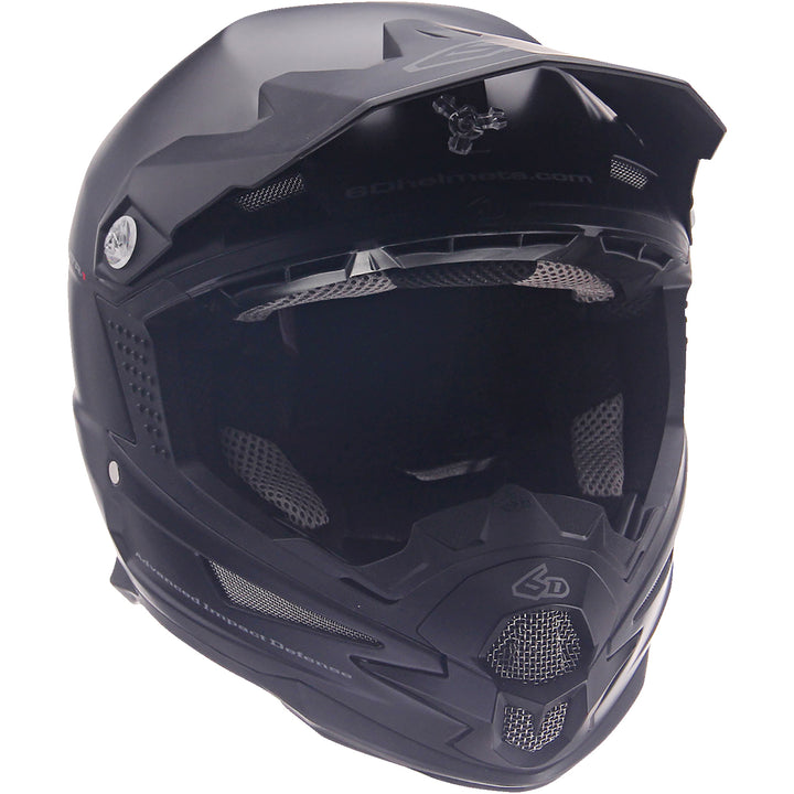 6D Helmets ATR-1 Solid Helmet Matte Black - Front Right Side View