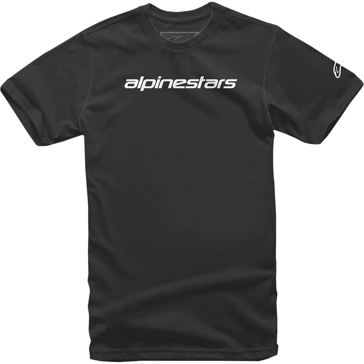 Alpinestars Linear Wordmark T-Shirt Black/Gray - Front View