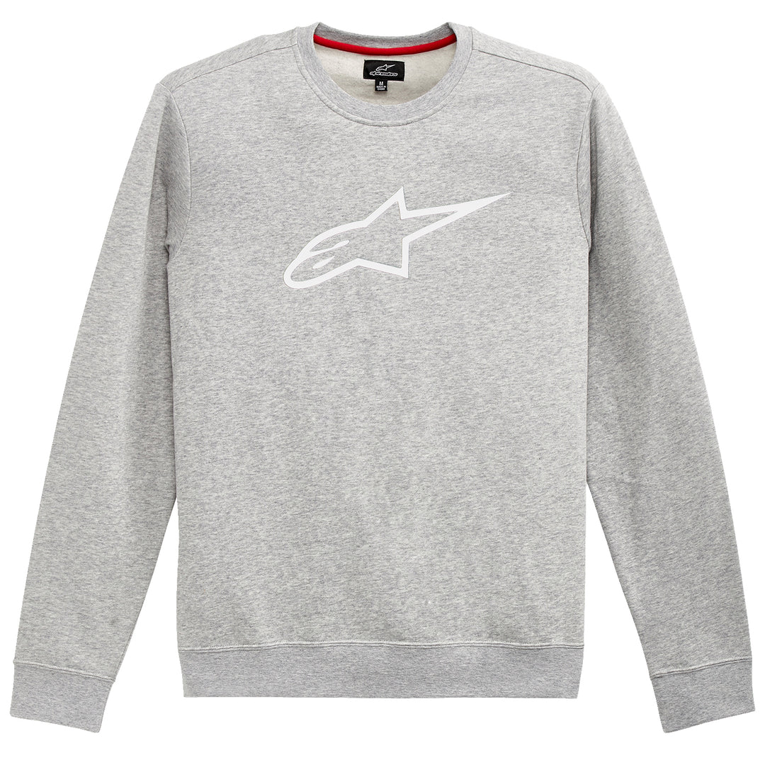 Alpinestars Ageless Crew Fleece Heather Gray/White - Front View