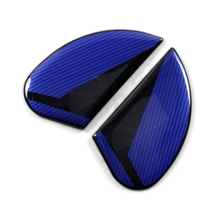 ICON Airform™ Helmet Side Plates — Conflux Blue - Angled Side View of Pair