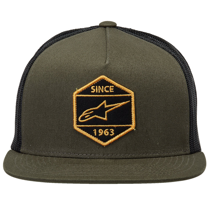 Alpinestars Bolt Trucker Hat Military/Black - Front View
