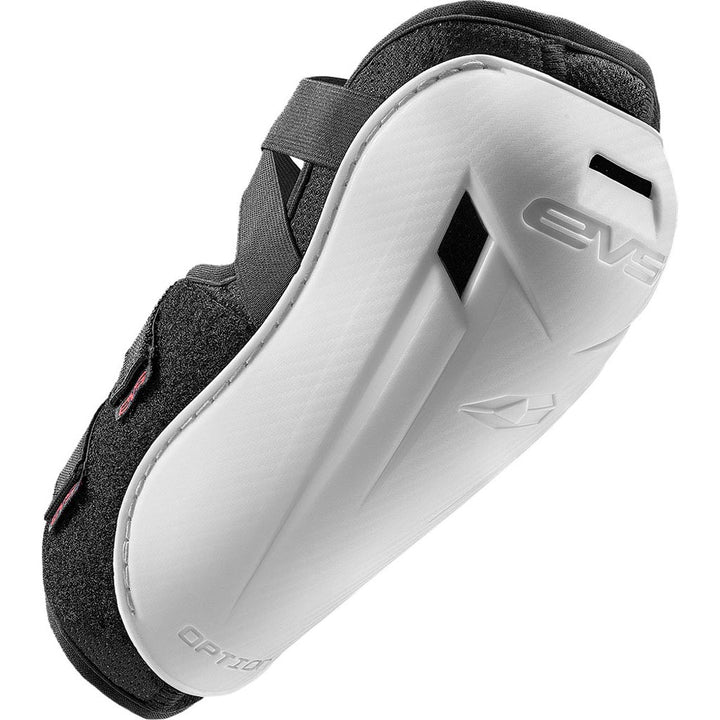 EVS Sports Option Elbow Guards White - Front Side View