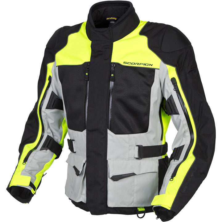 SCORPION EXO Yosemite XDR Jacket Hi-Vis Yellow - Front Side View