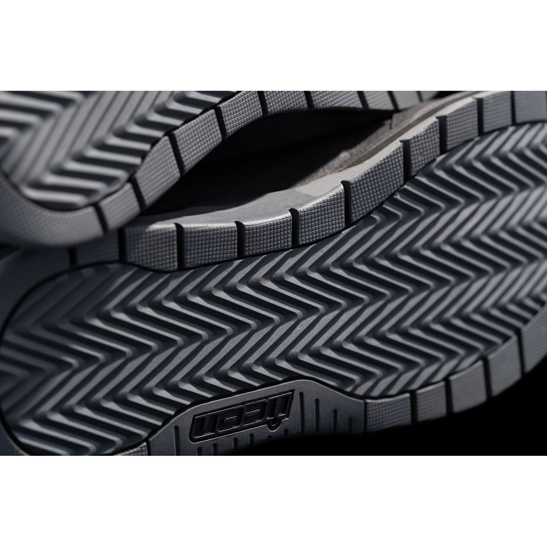 ICON Alcan Waterproof Boots Black - Close-Up of Sole Details