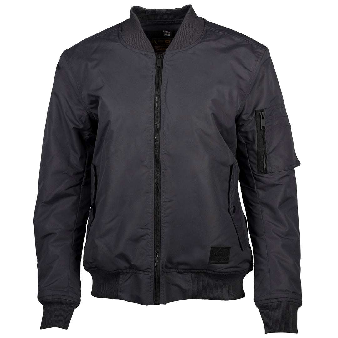 Cortech Boulevard Collective Women's Wildcat Bomber Jacket Gunmetal - Front View