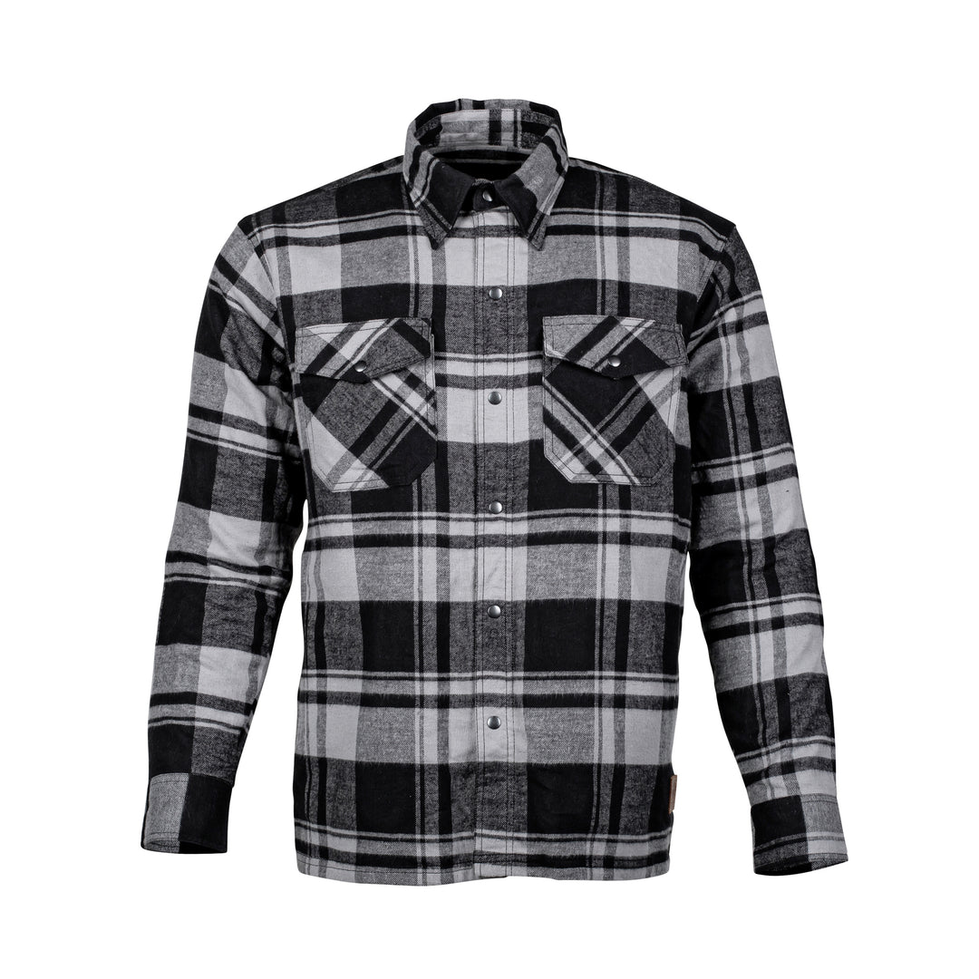 Cortech Boulevard Collective The Bender Riding Flannel Storm Grey - Front View
