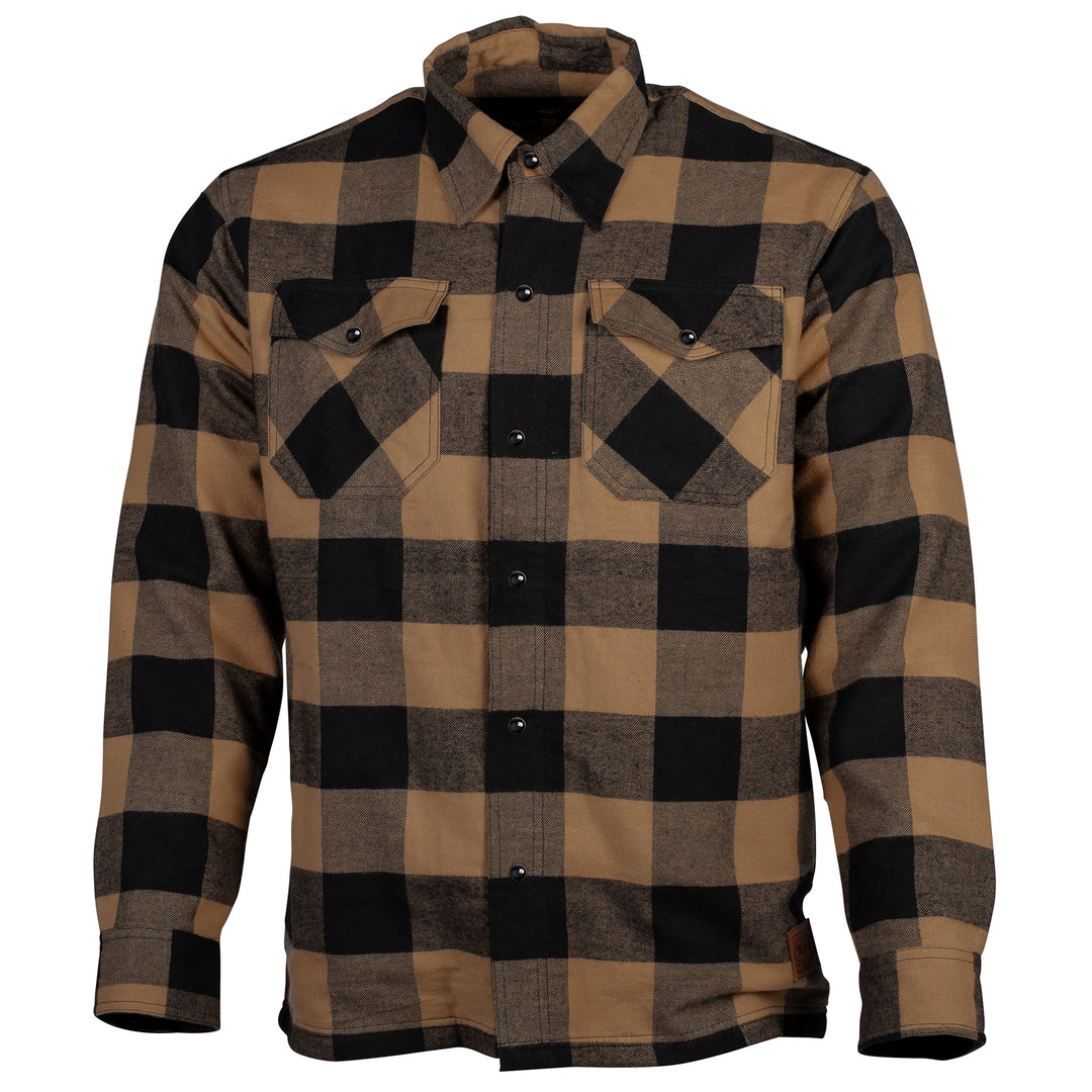 Cortech Boulevard Collective The Bender Riding Flannel Brown - Front View