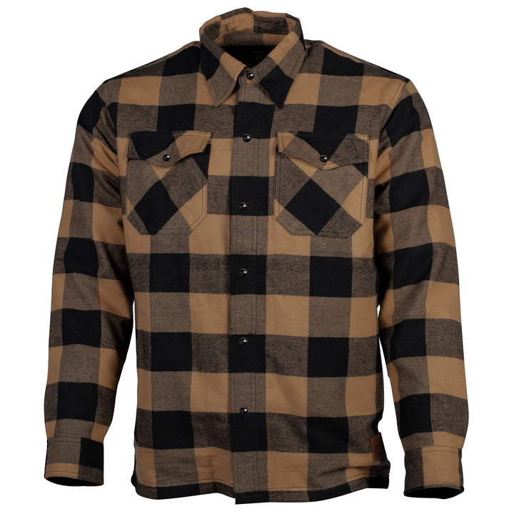 Cortech Boulevard Collective The Bender Riding Flannel Brown - Front View