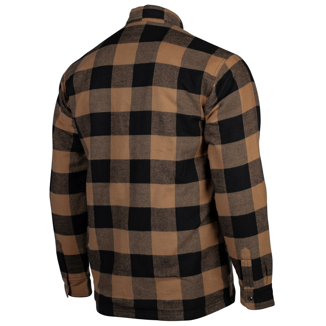 Cortech Boulevard Collective The Bender Riding Flannel Brown - Rear View