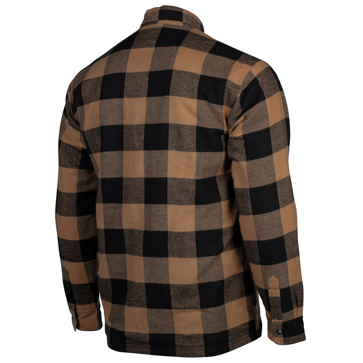 Cortech Boulevard Collective The Bender Riding Flannel Brown - Rear View