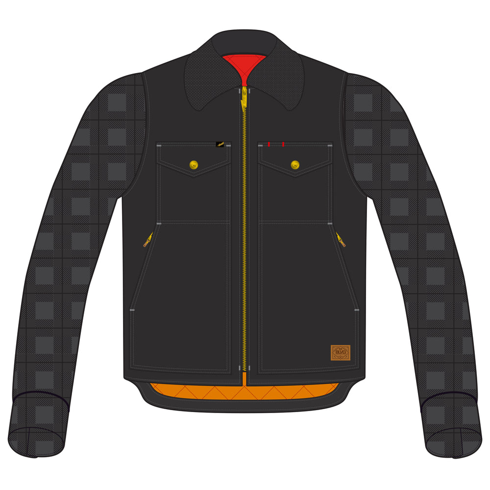 Cortech Boulevard Collective The Convert Vest Black - Front View with Sleeves