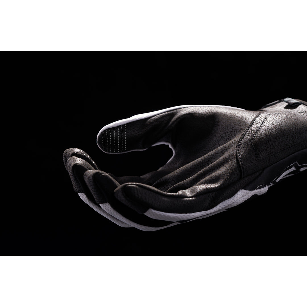ICON Hooligan CE Gloves White - Palm Upright View