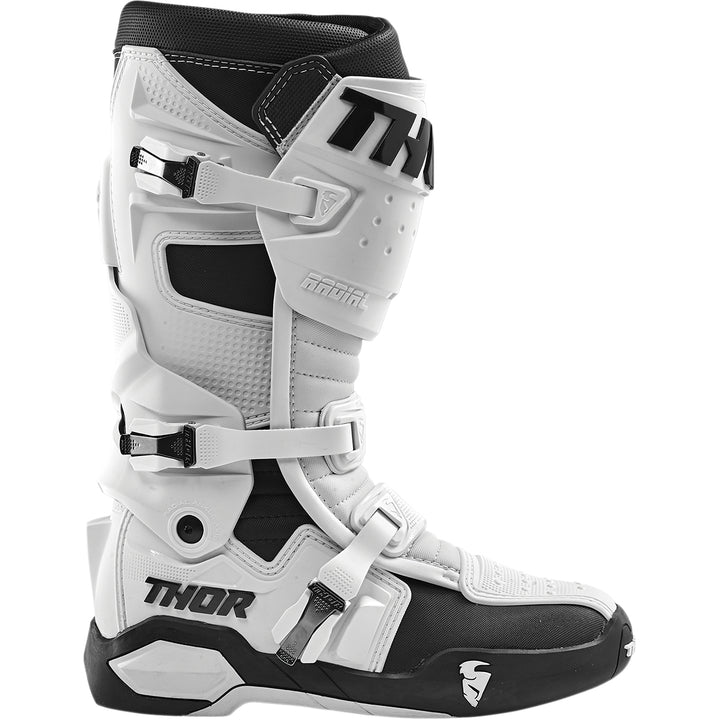 THOR Radial MX Boots White - Outer Side View