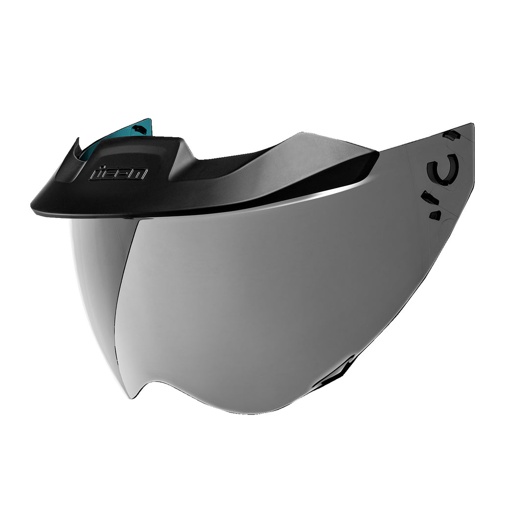 ICON Domain™ Helmet 22.06 MotoShield™ RST Silver - Front Side View
