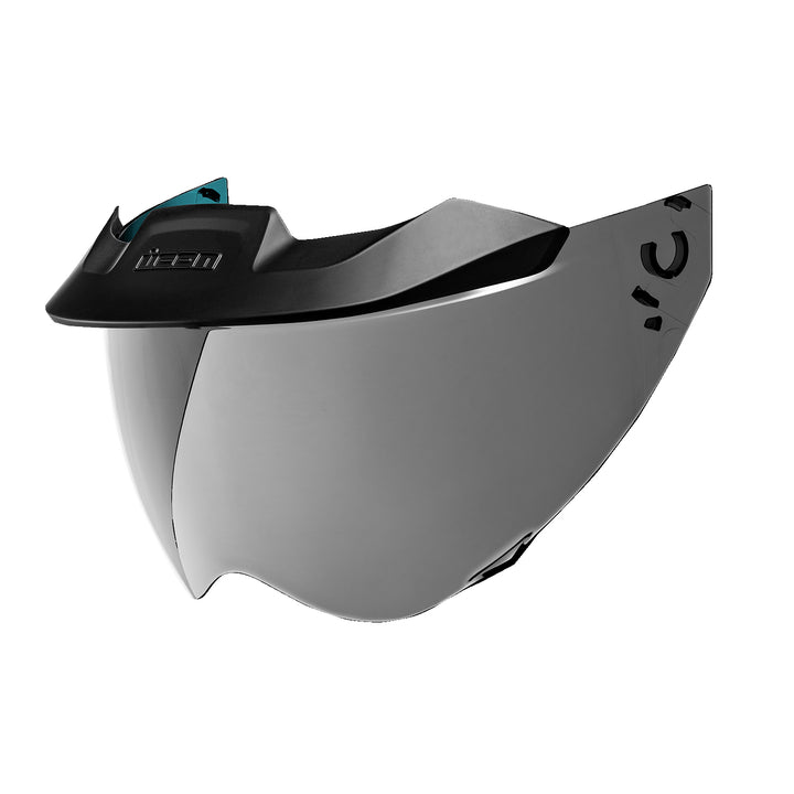 ICON Domain™ Helmet 22.06 MotoShield™ RST Silver - Front Side View