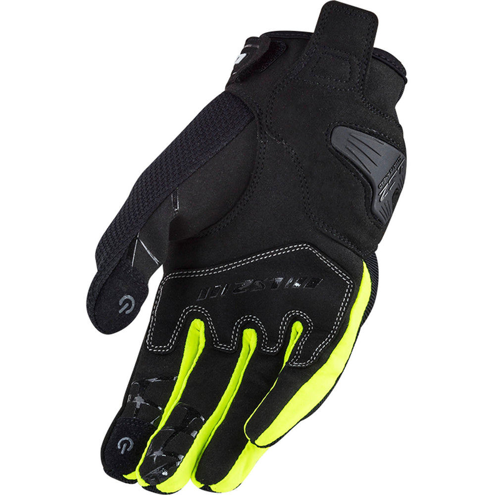 LS2 Helmets Dart 2 Men's Motorcycle Glove Black/Hi-Viz - Palm View