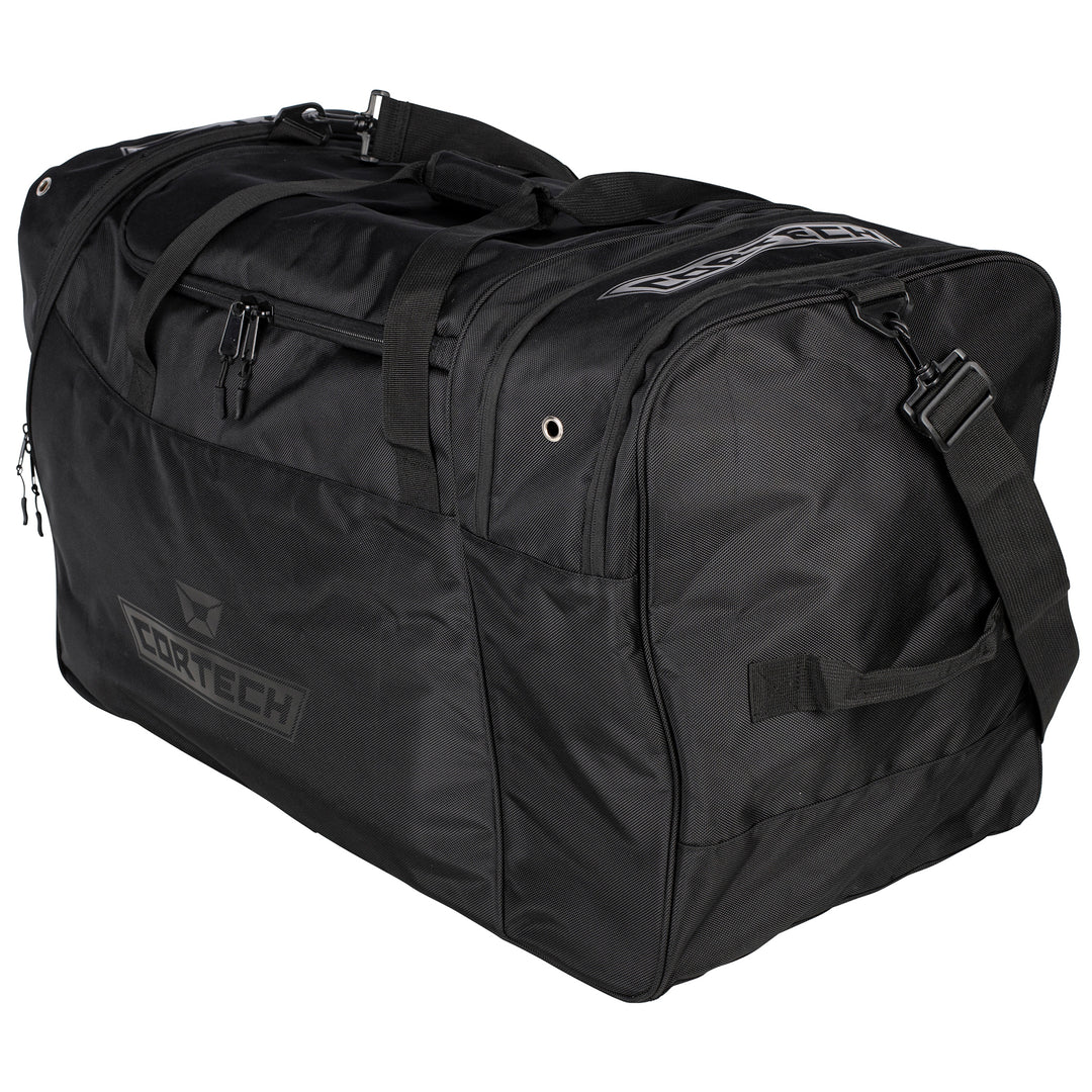 Cortech Tracker Roller Gear Bag - Angled Side View of Bag Laying on Ground