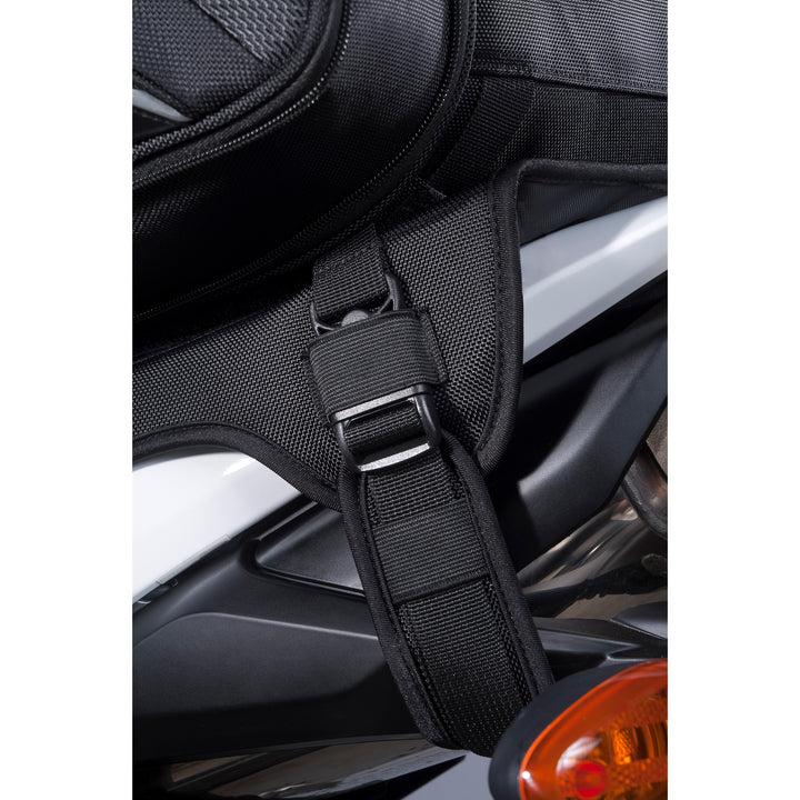 Cortech Super 2.0 14L Tail Bag - Close-Up of Strap Attachment